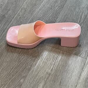 Steve Madden Jelly Sandals Chunky Platform Vacation Beachy Cruise Pink Womens 7